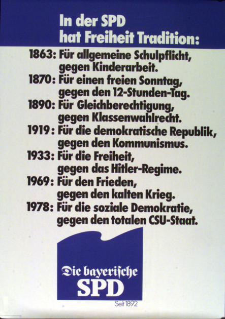 Dokumente Bild 152: Plakat der SPD 1978 [Archiv der Sozialen Demokratie]